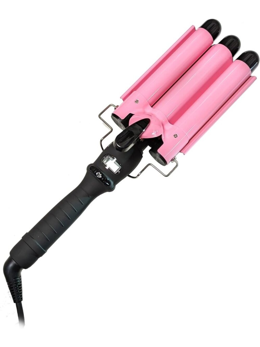 1 Inch Ceramic Tourmaline Curling Iron Wand - Three Barrel Hair Waver for Waves